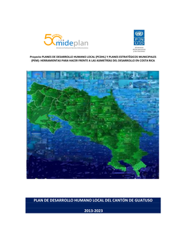 Plan Cantonal De Desarrollo Humano Local Guatuso 2013-2023