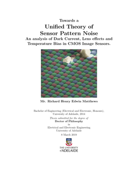 Unified Theory of Sensor Pattern Noise an Analysis of Dark Current, Lens Effects and Temperature Bias in CMOS Image Sensors