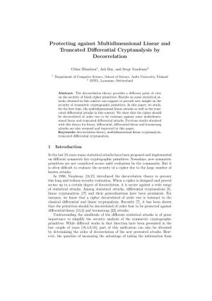 Protecting Against Multidimensional Linear and Truncated Differential