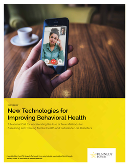 New Technologies for Improving Behavioral Health