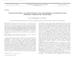 Characteristics of Flexibacter Psychrophilus Isolated from Atlantic Salmon in Australia