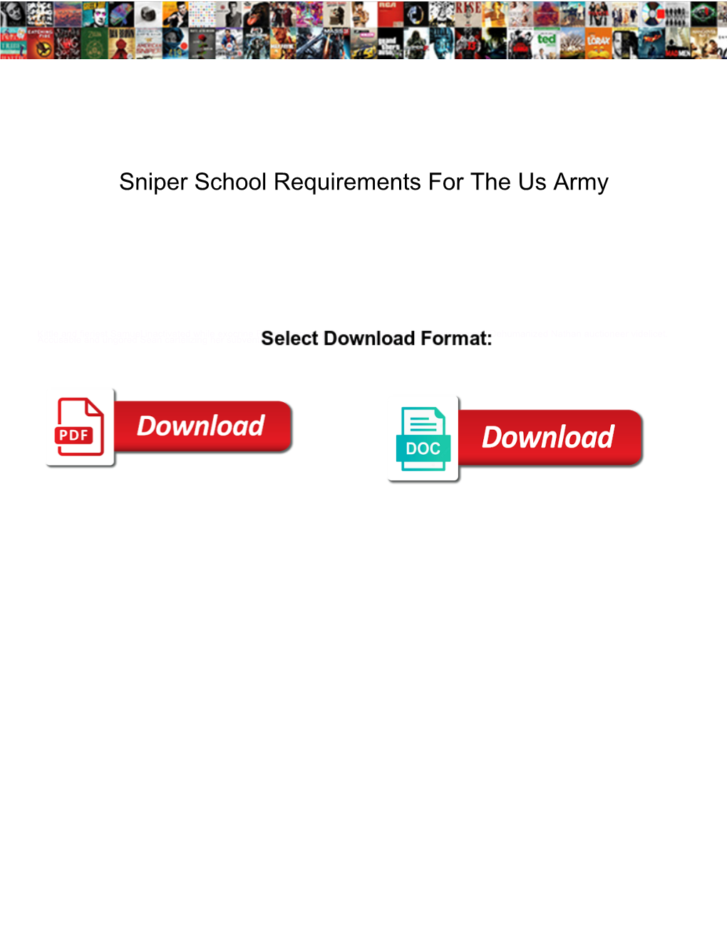 Sniper School Requirements for the Us Army