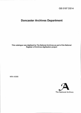 Doncaster Archives Department