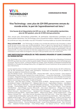 Viva Technology : Avec Plus De 124 000 Personnes Venues Du Monde Entier, Le Pari De L'agrandissement Est Tenu !
