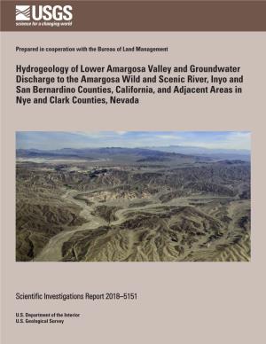 Hydrogeology of Lower Amargosa Valley and Groundwater Discharge