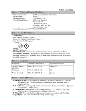 Safety Data Sheet Section 1