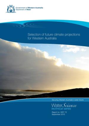 Selection of Future Climate Projections for Western Australia