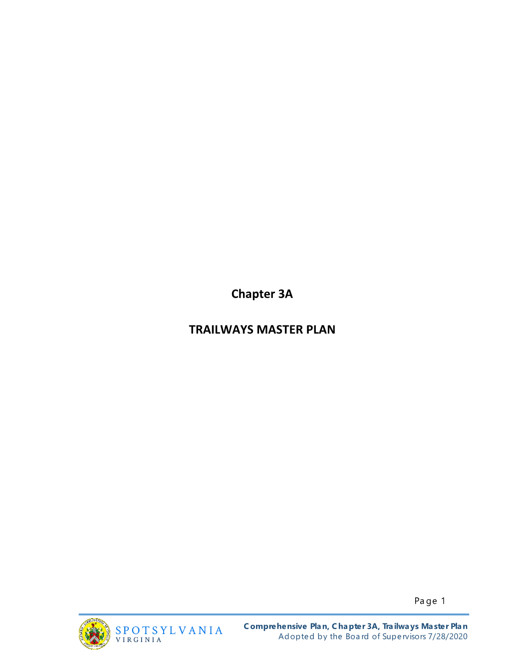 Chapter 3A TRAILWAYS MASTER PLAN