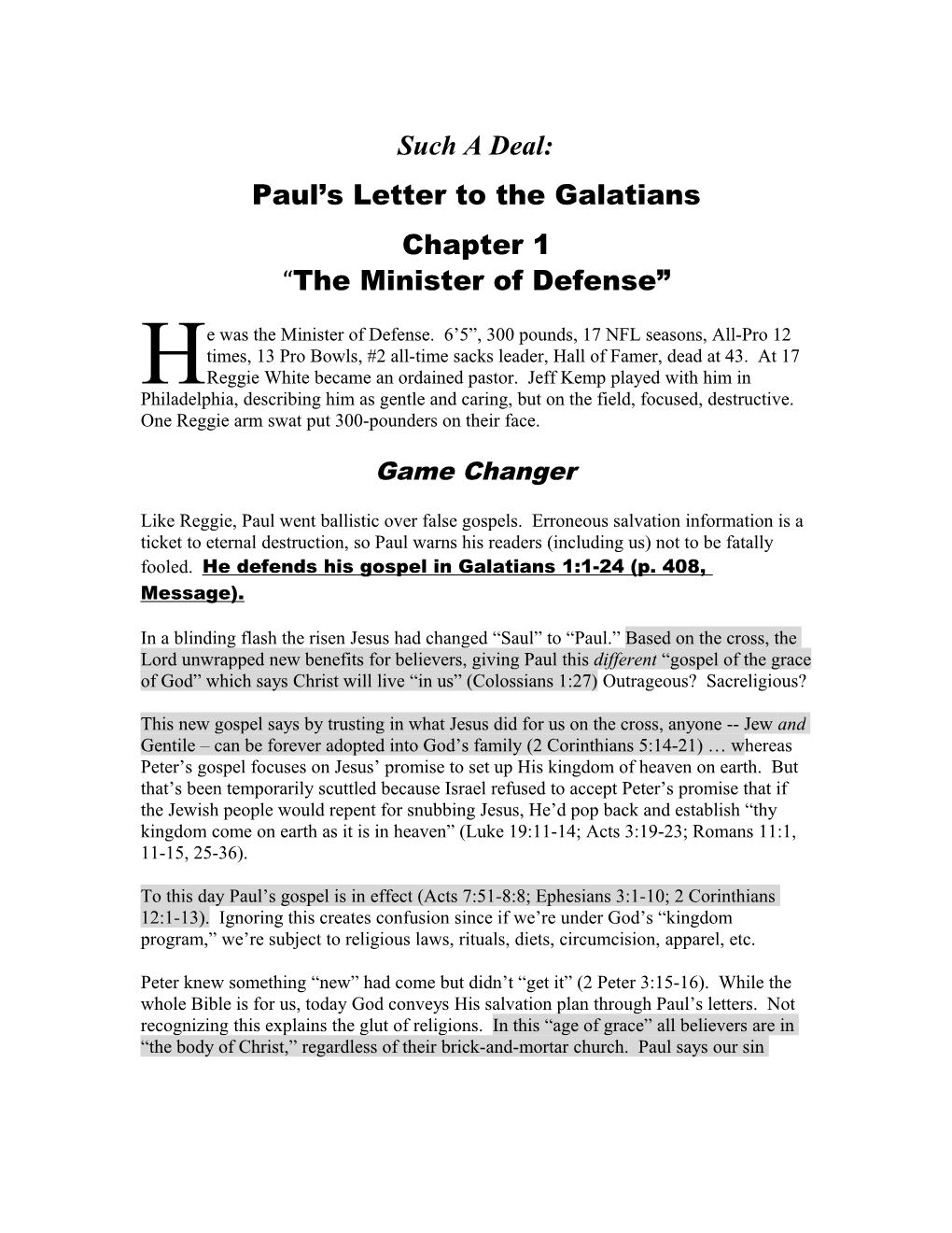 Paul S Letter to the Galatians