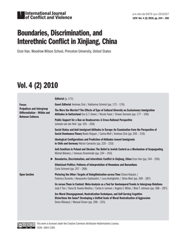 Boundaries, Discrimination, and Inter Ethnic Conflict in Xinjiang, China