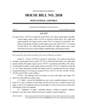 House Bill No. 2038