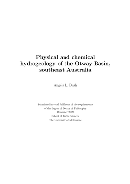 Physical and Chemical Hydrogeology of the Otway Basin, Southeast Australia