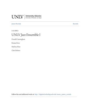 UNLV Jazz Ensemble I Donald Cunningham