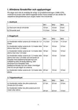 I. Allmänna Föreskrifter Och Upplysningar