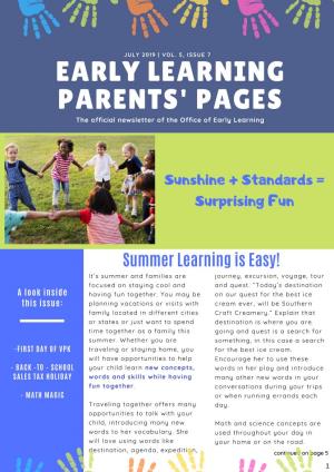 July Parents' Pages