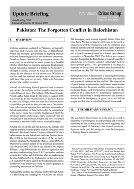 Asia Briefing, Nr. 68: Pakistan