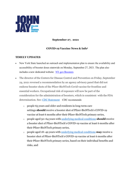 COVID-19 Vaccine News & Info