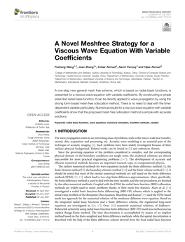 A Novel Meshfree Strategy for a Viscous Wave Equation with Variable Coefﬁcients