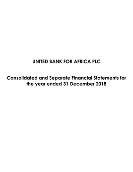 UNITED BANK for AFRICA PLC Consolidated and Separate