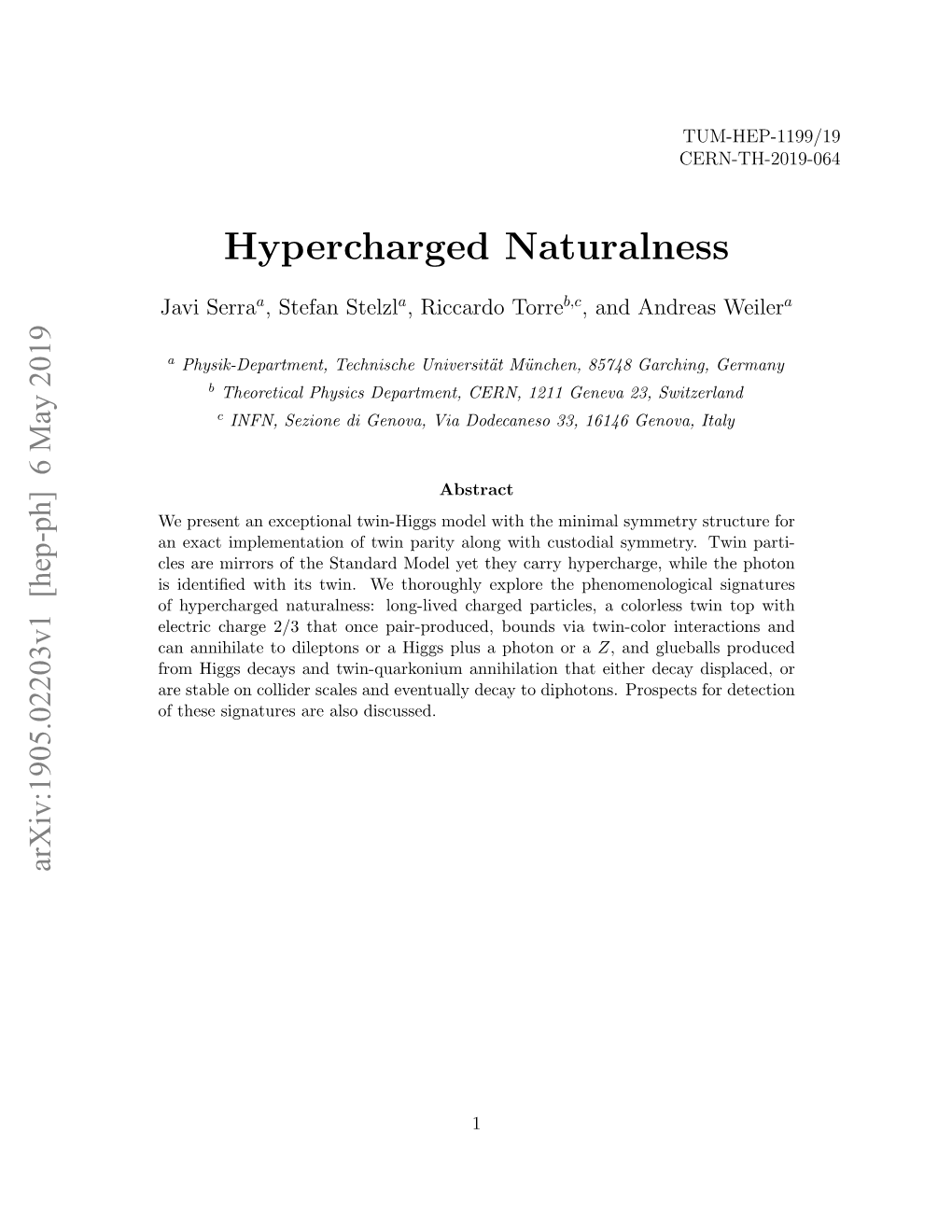 Hypercharged Naturalness