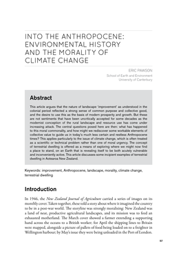 Environmental History and the Morality of Climate Change