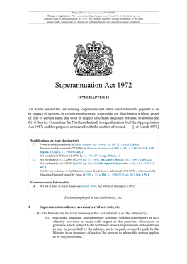 Superannuation Act 1972