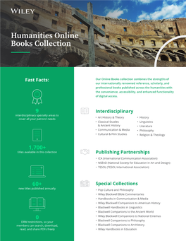 Humanities Online Books Collection