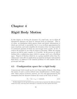 Chapter 4 Rigid Body Motion