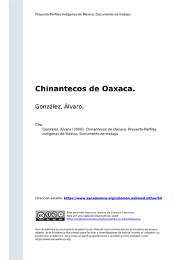 Chinantecos De Oaxaca