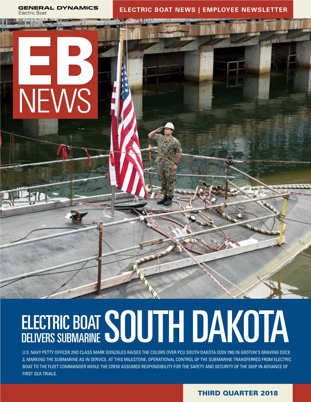 Third Quarter 2018 Submarine South Dakota on Bravo Sea Trials in September 2018