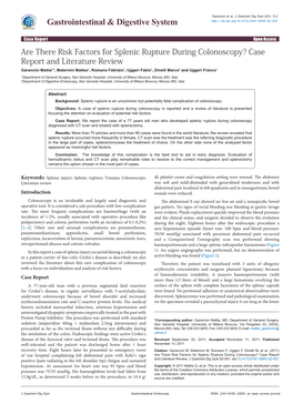 Are There Risk Factors for Splenic