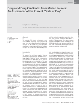 Drugs and Drug Candidates from Marine Sources: an Assessment of the Current “State of Play”