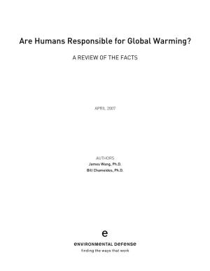 Are Humans Responsible for Global Warming?