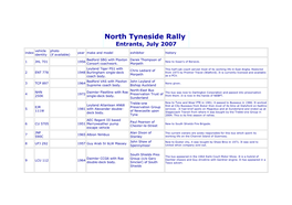 North Tyneside Rally