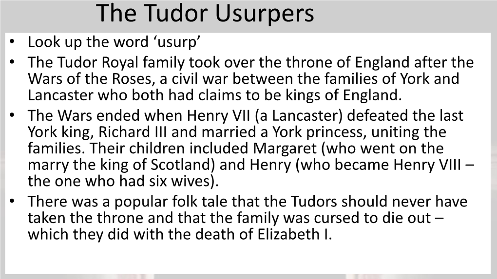 The Tudor Usurpers