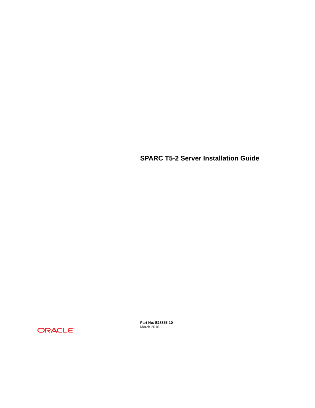SPARC T5-2 Server Installation Guide