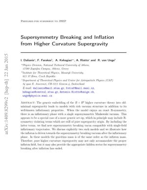 Supersymmetry Breaking and Inflation from Higher Curvature