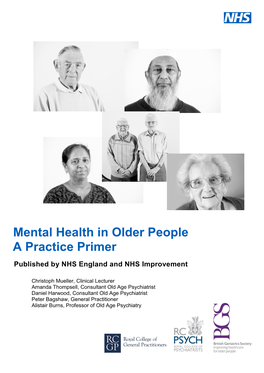 Mental Health in Older People a Practice Primer