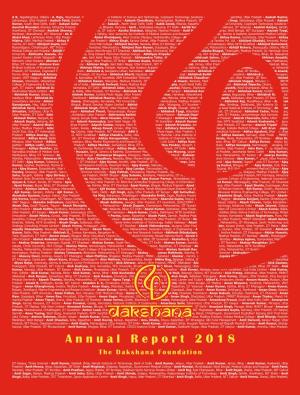 Annual Report 2018 the Dakshana Foundation