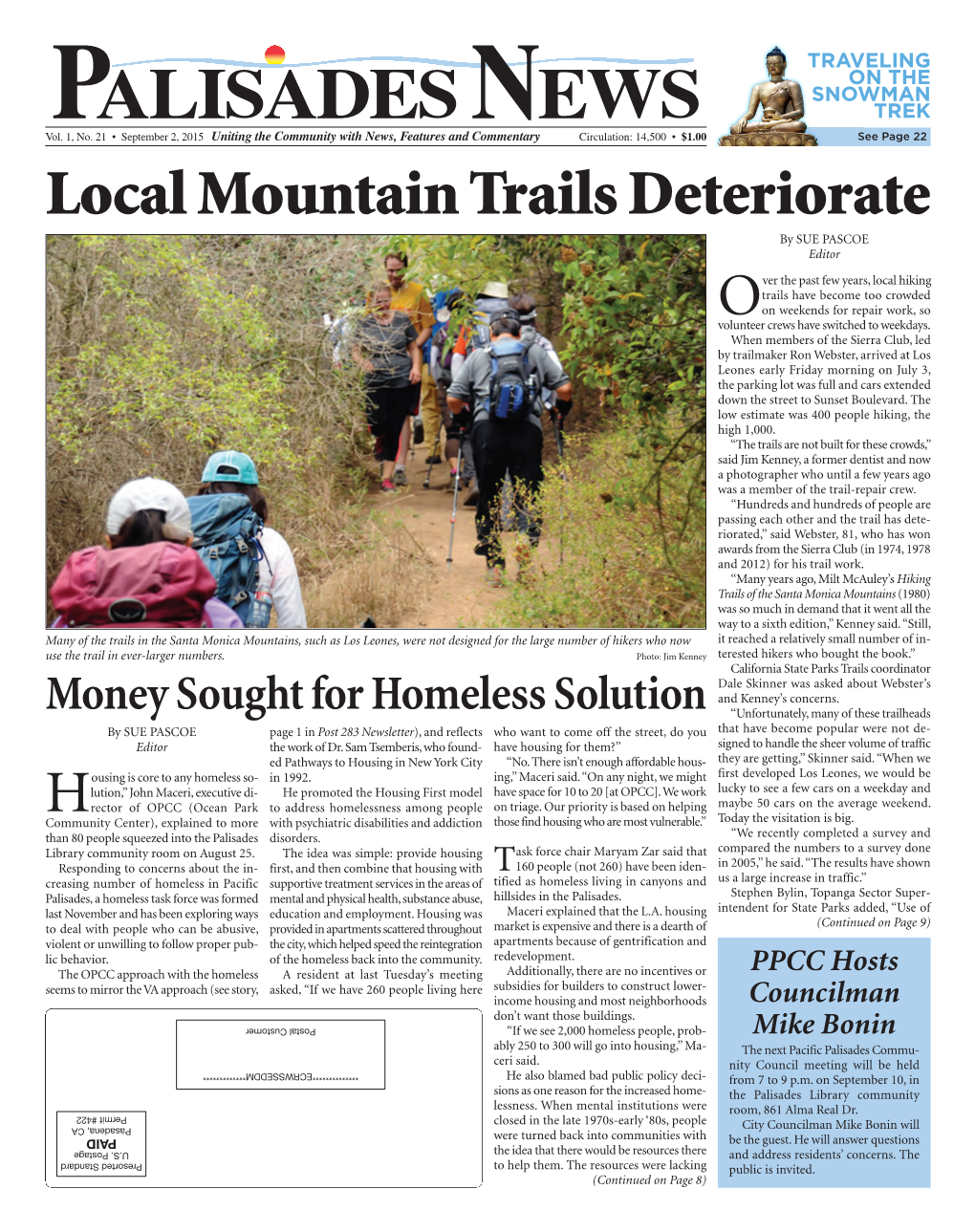 Local Mountain Trails Deteriorate