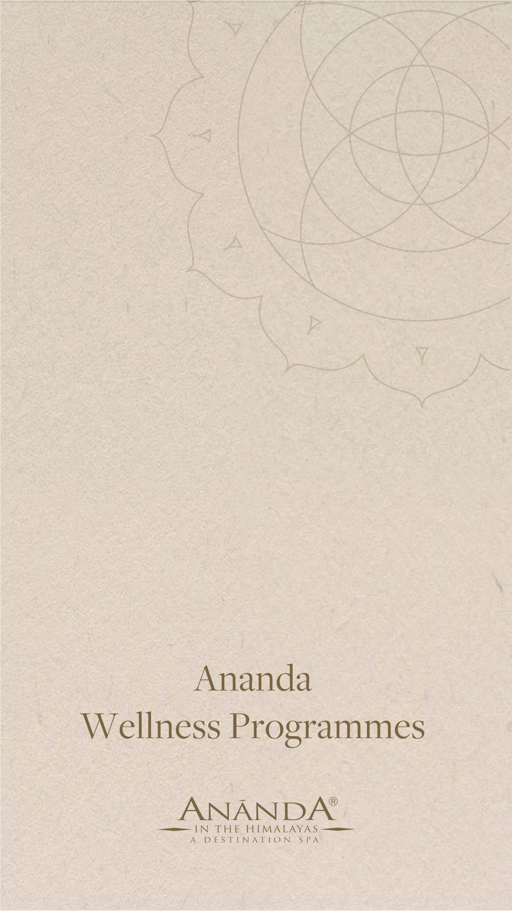 Ananda Wellness Programmes Contents