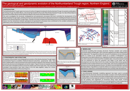 The Geological and Geodynamic Evolution of the Northumberland Trough Region, Northern England