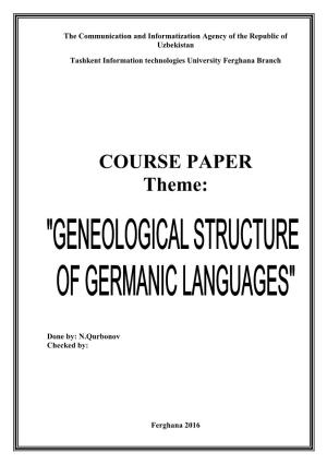 Tree of Germanic Languages 3