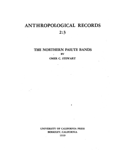 Anthropological Records 2: 3