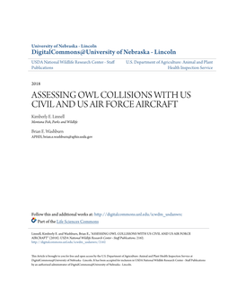 ASSESSING OWL COLLISIONS with US CIVIL and US AIR FORCE AIRCRAFT Kimberly E