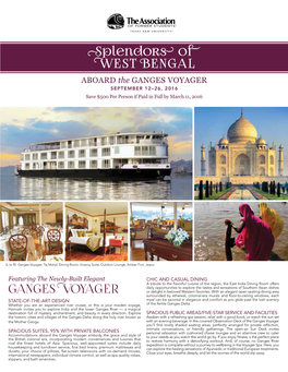 GANGES VOYAGER Splendors of WEST BENGAL