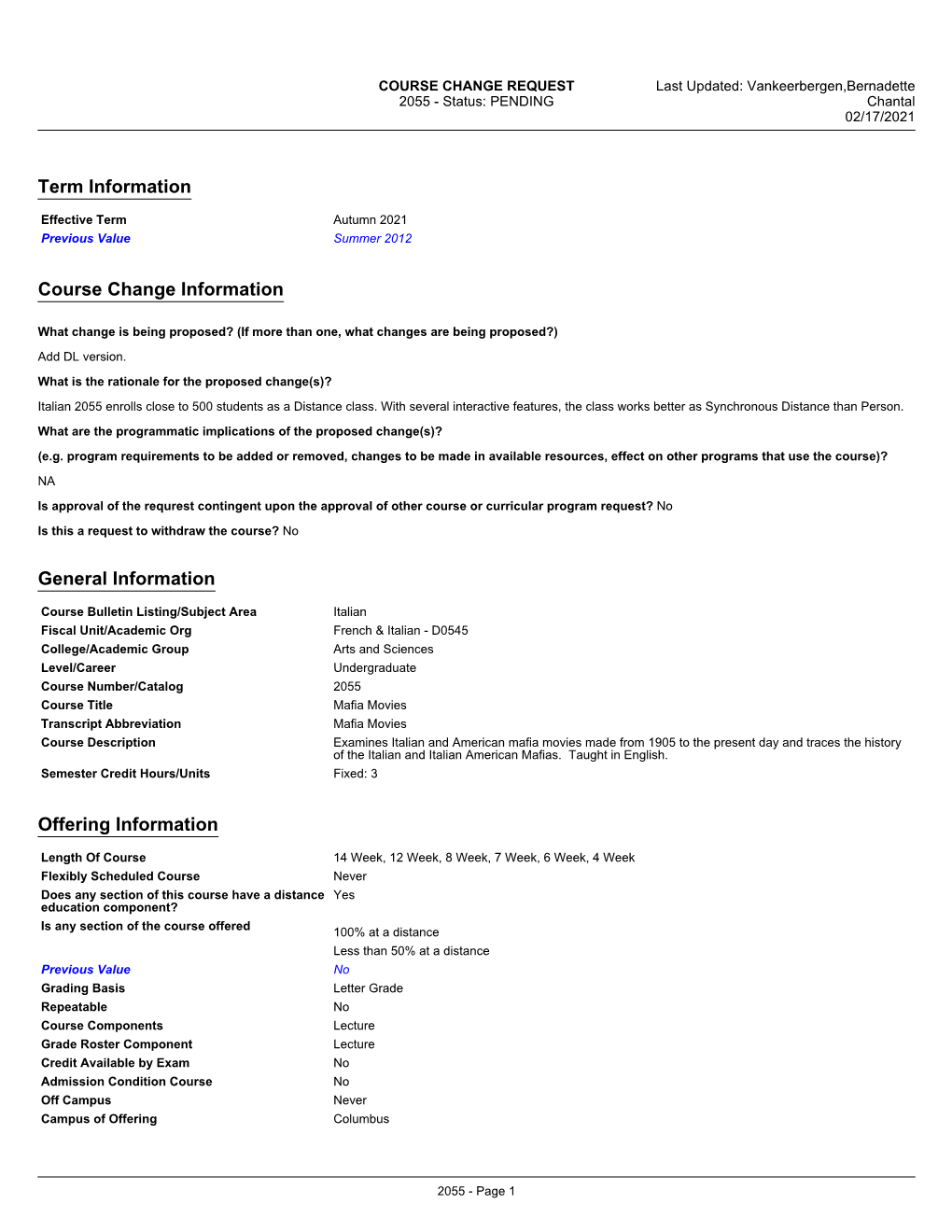 Italian 2055 Course Change.Pdf