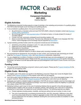 Component Guidelines: Marketing