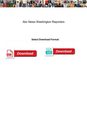 Abc News Washington Reporters