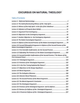 Excursus on Natural Theology